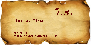 Theiss Alex névjegykártya